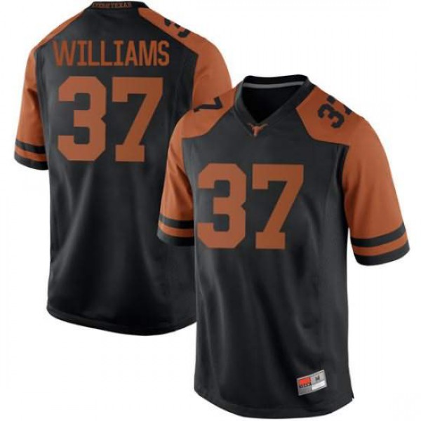 Men's University of Texas #37 Michael Williams Replica Player Jersey Black